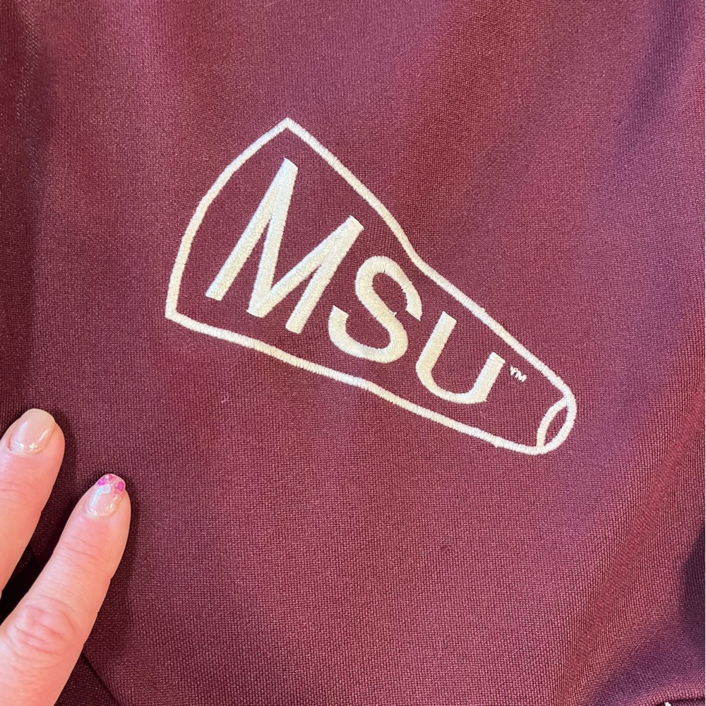Vintage Little Kings girls MSU maroon white 2 pc cheerleader outfit dress size 7 - Picture 2 of 9